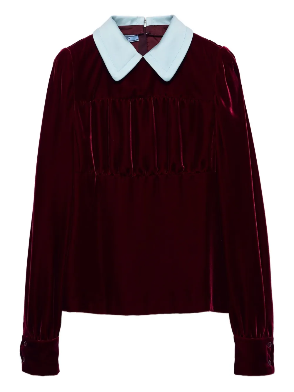 Prada Velvet Top In Red