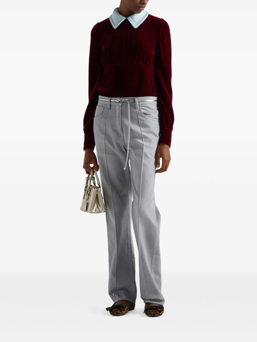 Prada Fluwelen top - Rood