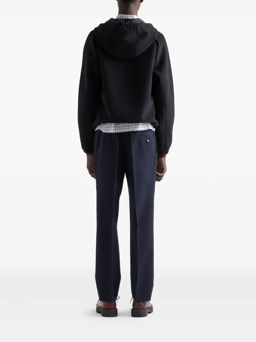 Prada Jack met raglan mouwen en capuchon Zwart