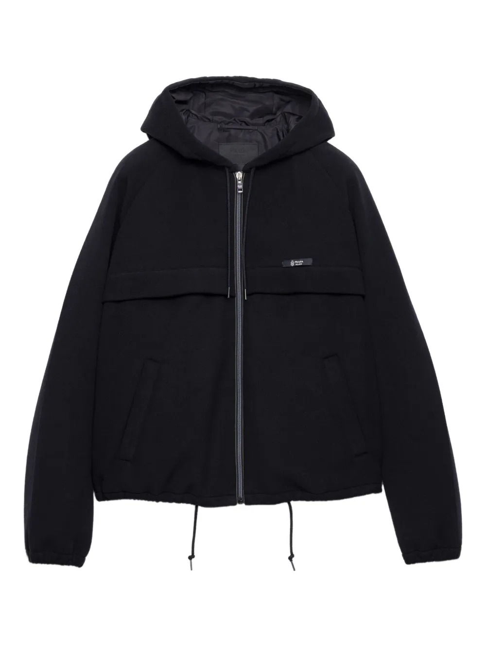 Prada hooded raglan-sleeve jacket | Black | Image 1