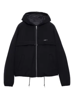 Prada Hooded zip-front Jacket | Black | FARFETCH