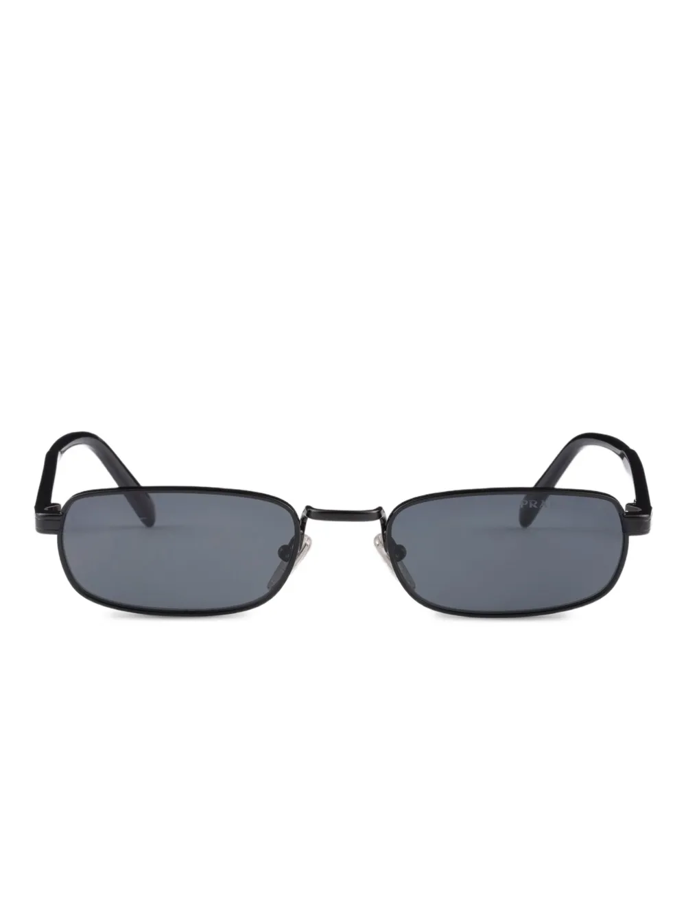 Prada Eyewear Occhiali da sole squadrati con placca logo - Nero
