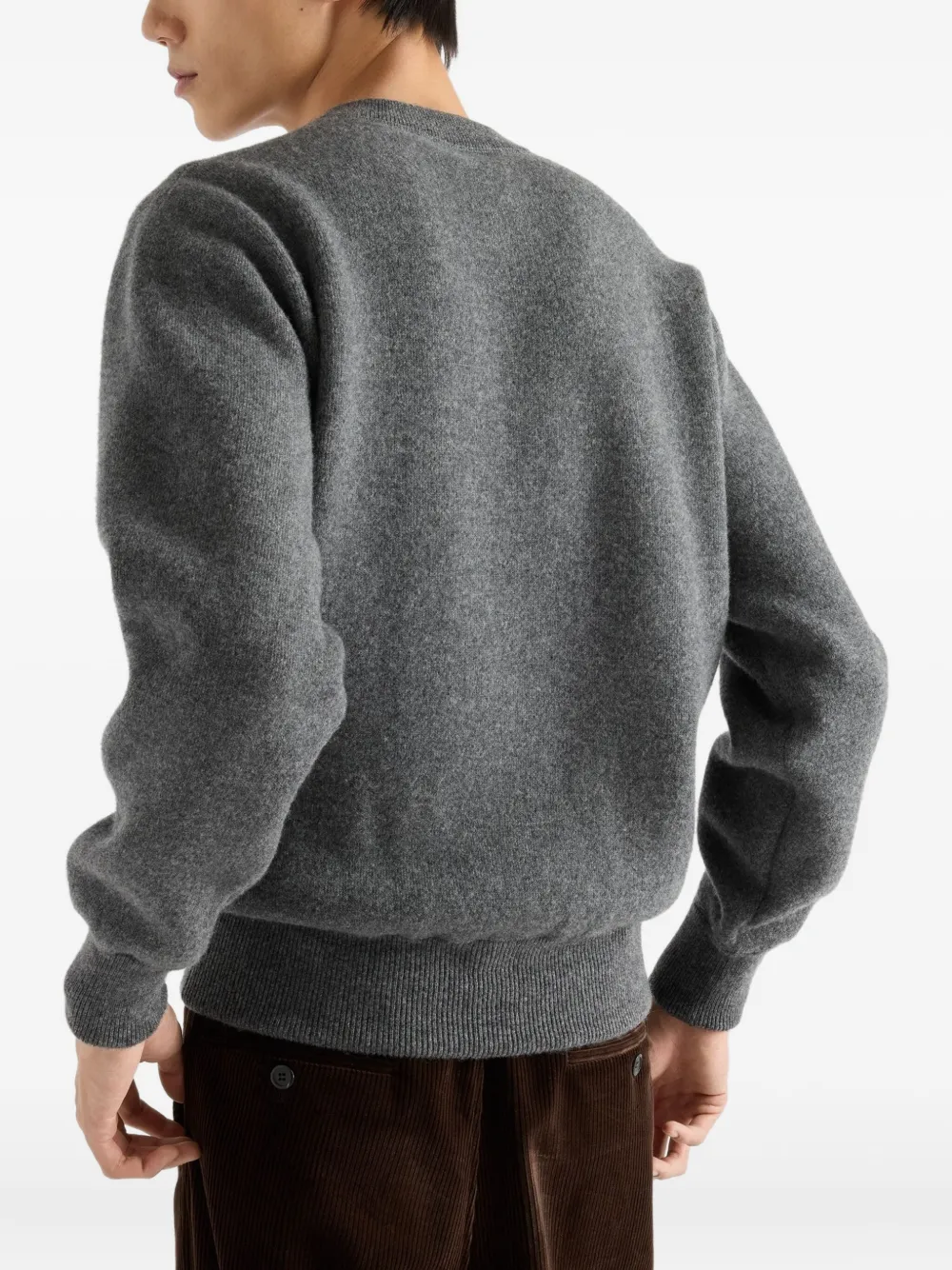 Prada Cashmere-wool Sweater In Gray