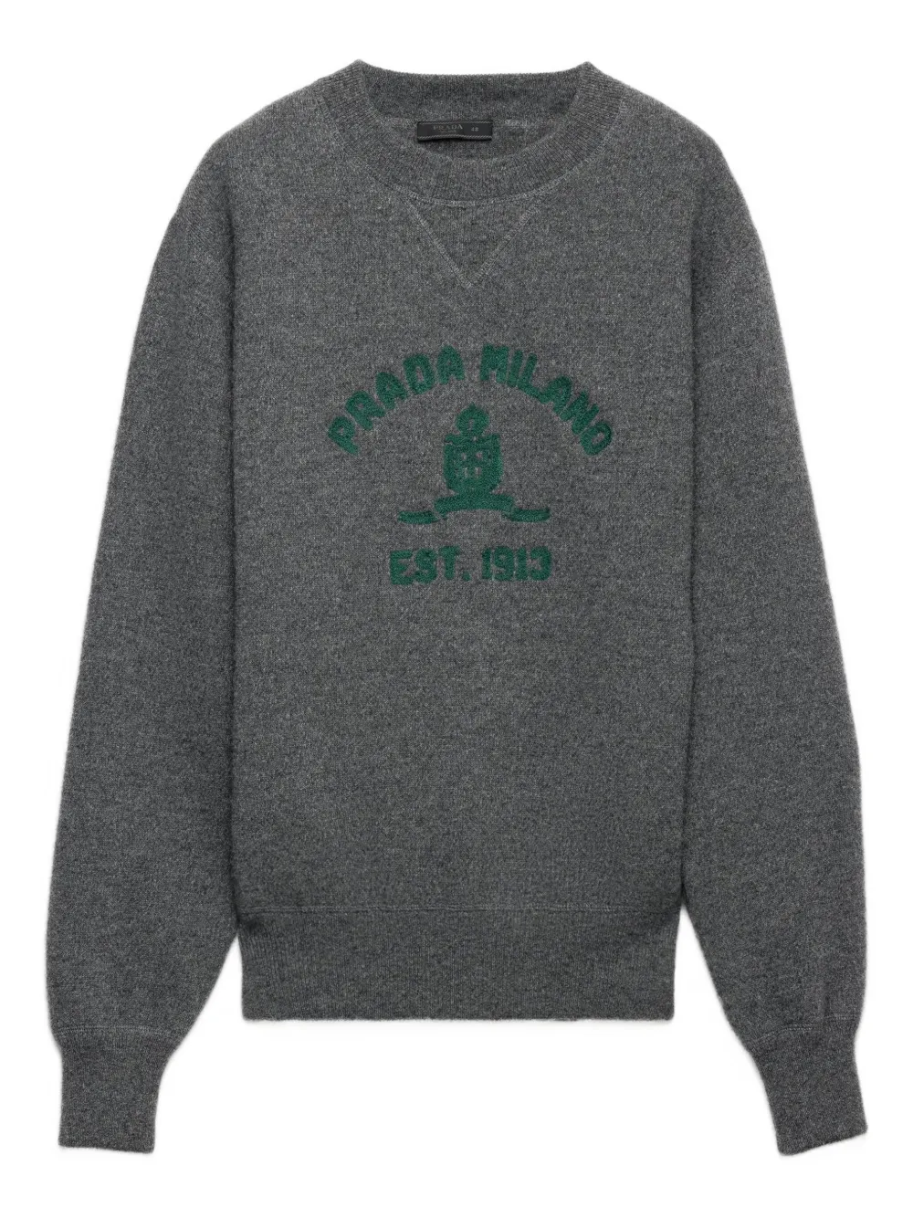 Prada intarsia-logo raglan sweater | Grau | Image 1