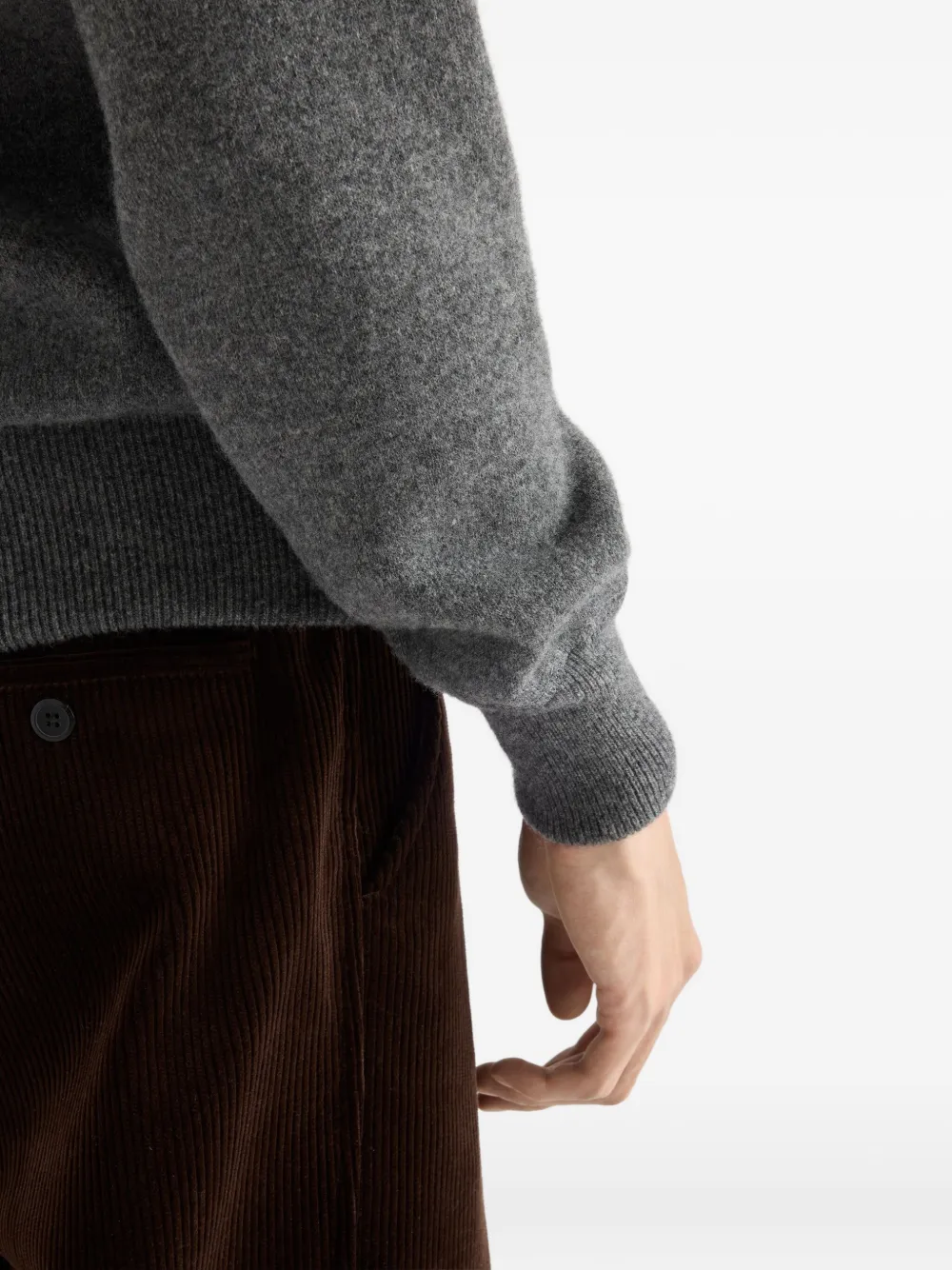 Prada Cashmere-wool Sweater In Gray