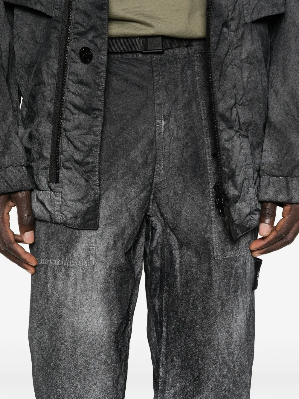 Stone Island Reflecterende broek Zwart