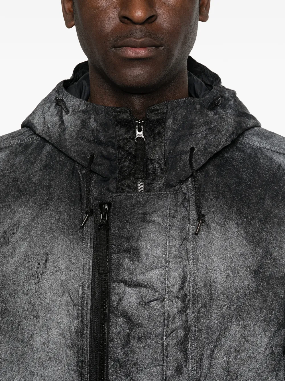 Stone Island Reflecterende jas met capuchon en rits Grijs