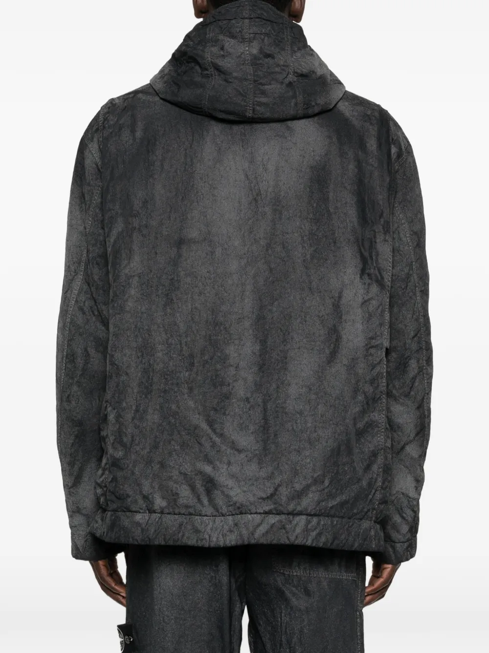Stone Island Reflecterende jas met capuchon en rits Grijs