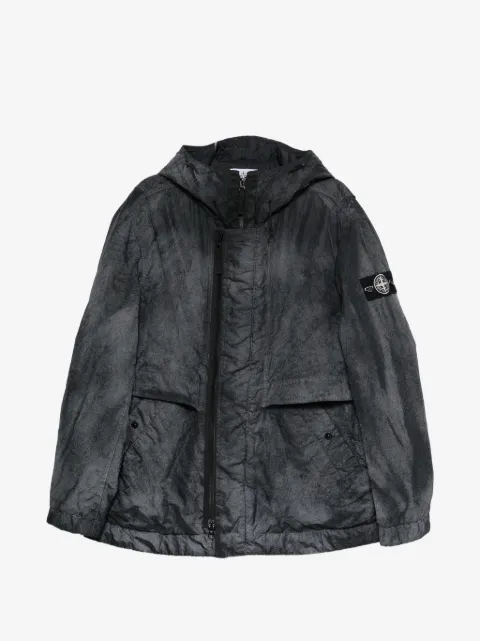 Stone Island 4100072 dense nylon-TC, hand sprayed reflective jacket