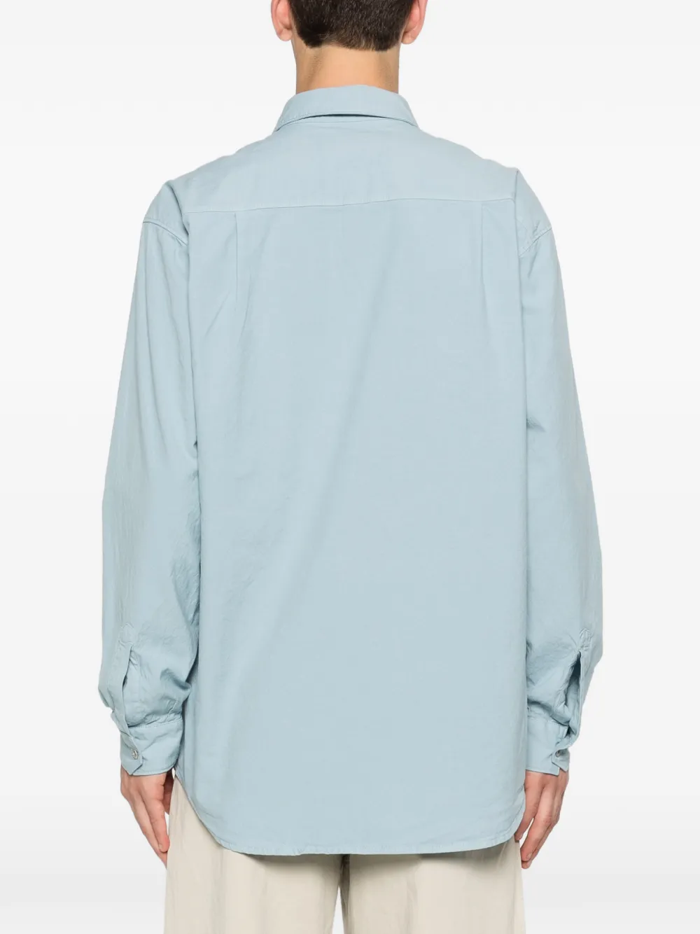 Stone Island 1200029 katoenen nylon Panama_S.I. Marina shirtjack Blauw