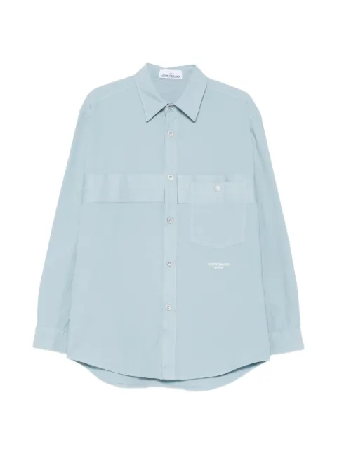 Stone Island logo-embroidered shirt