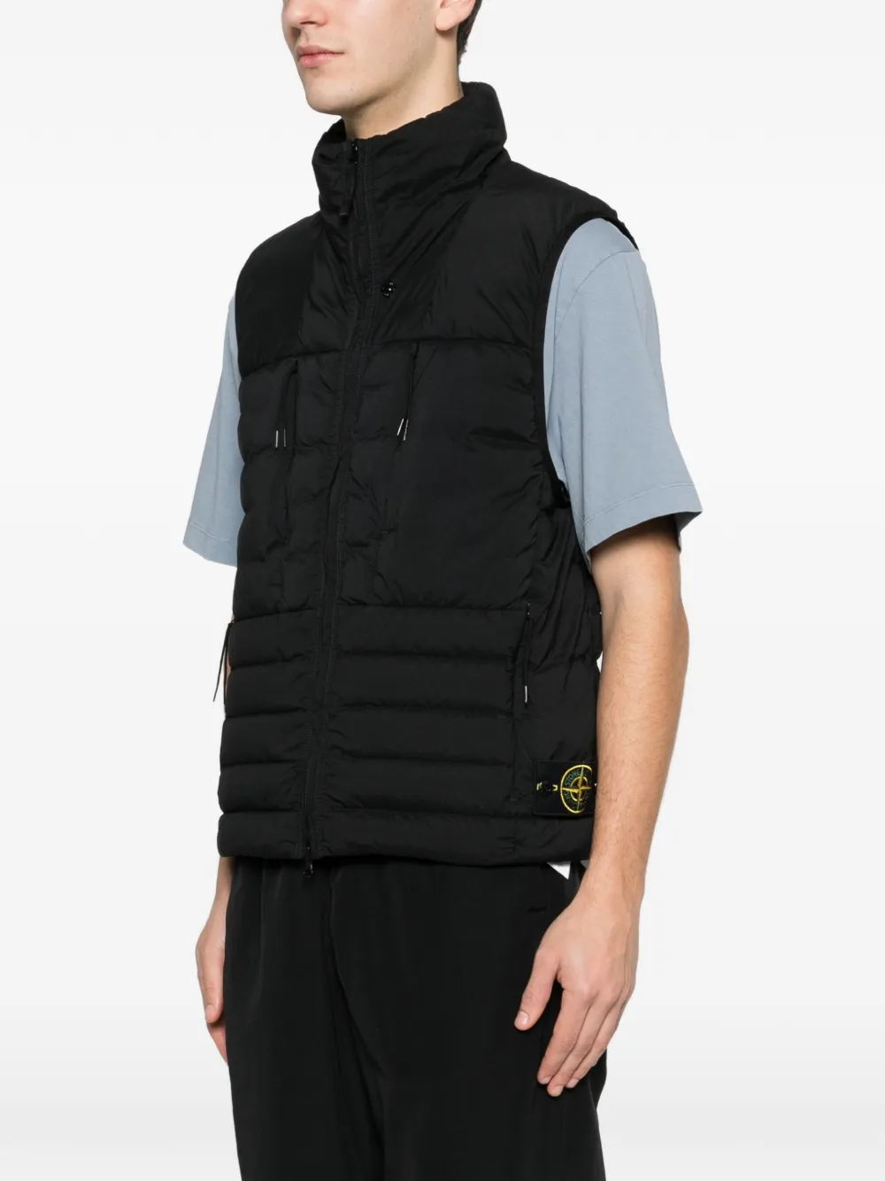 Stone Island Bodywarmer met rits Zwart