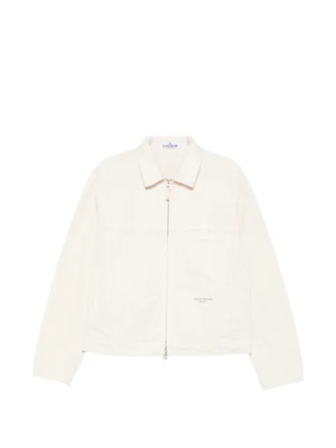 Stone Island logo-embroidered shirt jacket