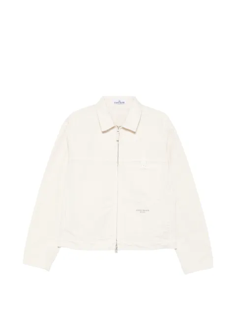 Stone Island logo-embroidered shirt jacket