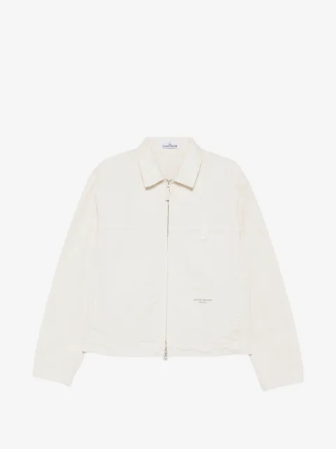 Stone Island logo刺绣衬衫式夹克