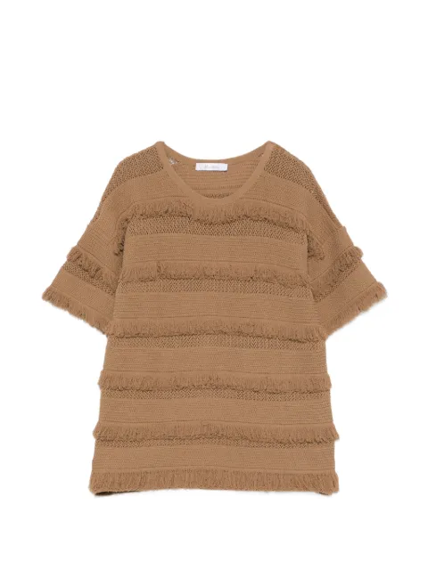 Max Mara fringe-details T-shirt