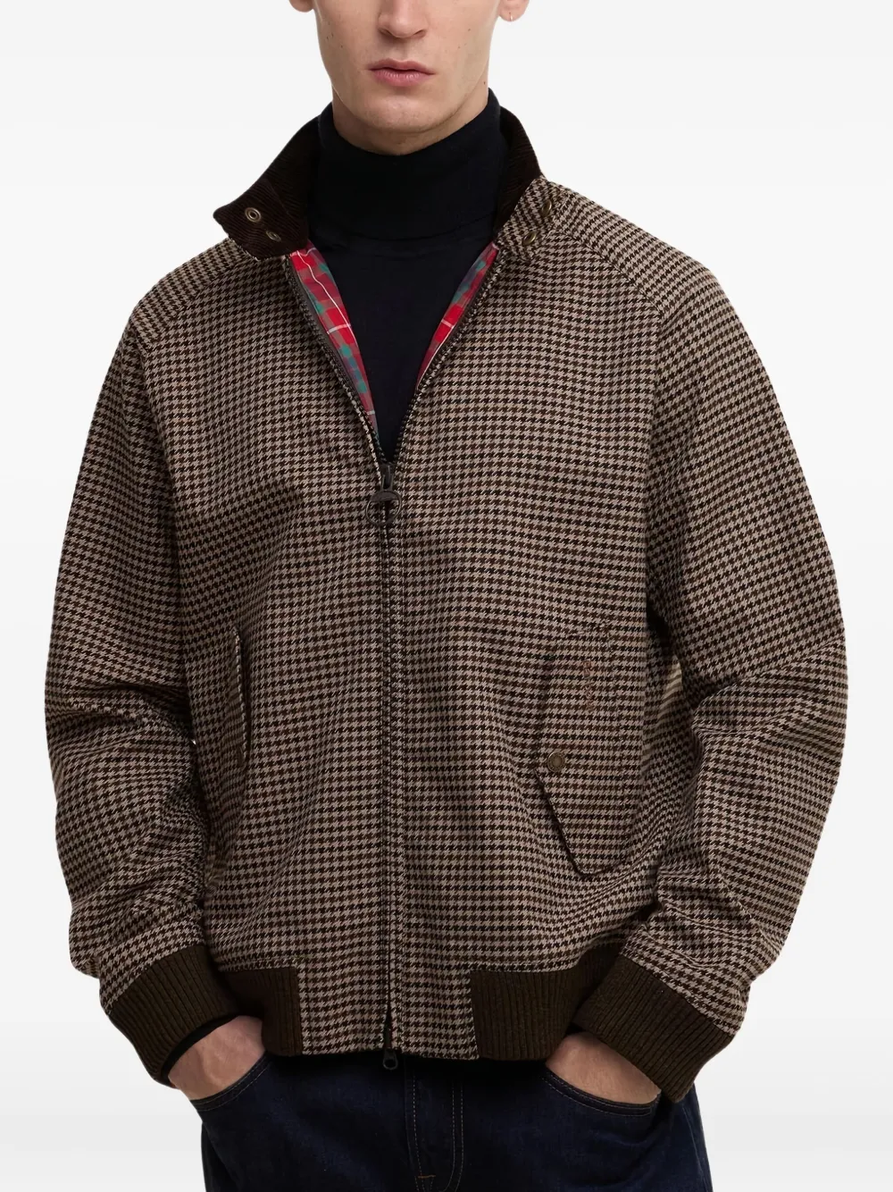 Baracuta X Barbour Porton Zip-up Jacket In Brown