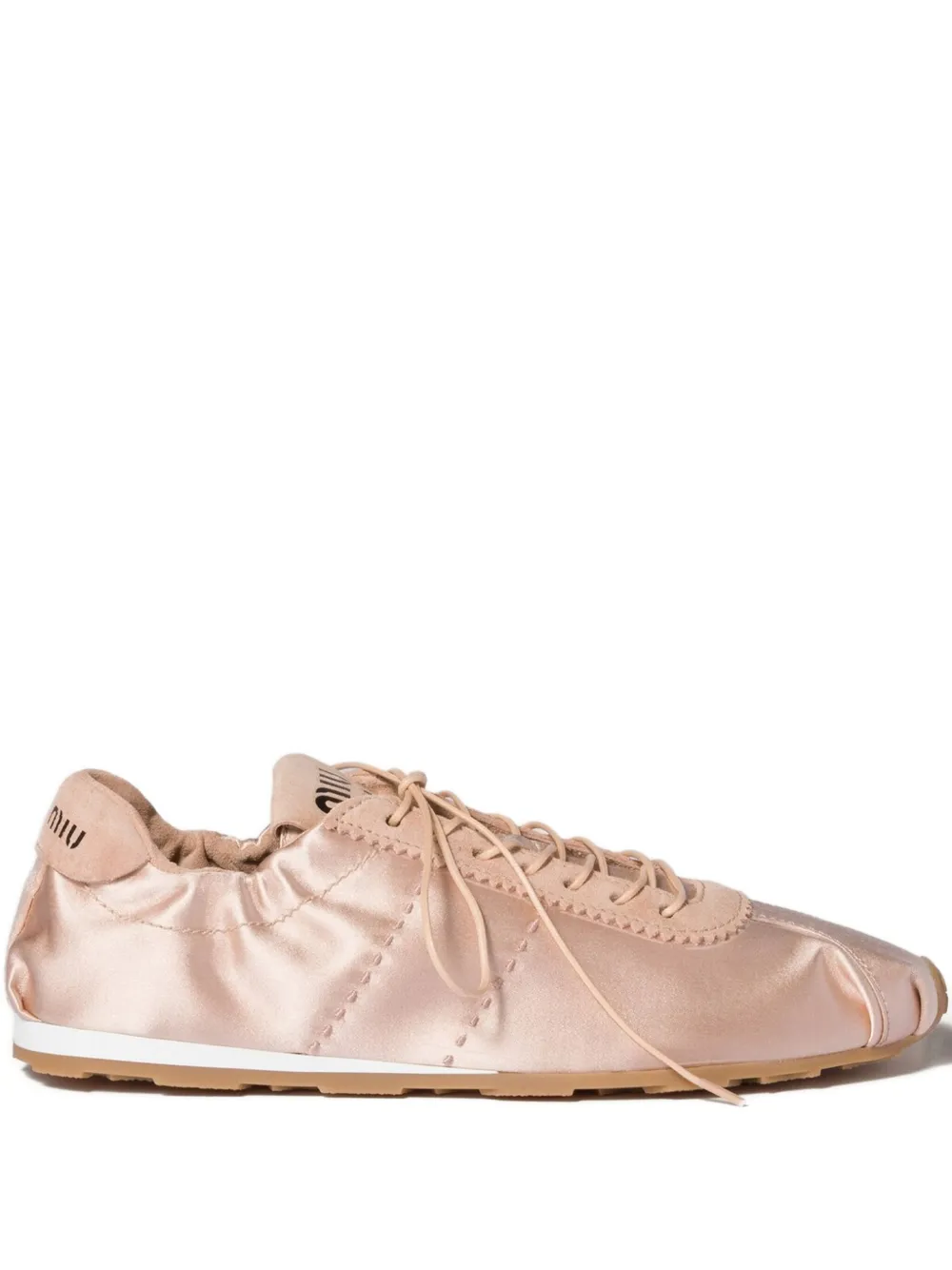 Miu Miu  Plume satin sneakers | Pink | Image 1