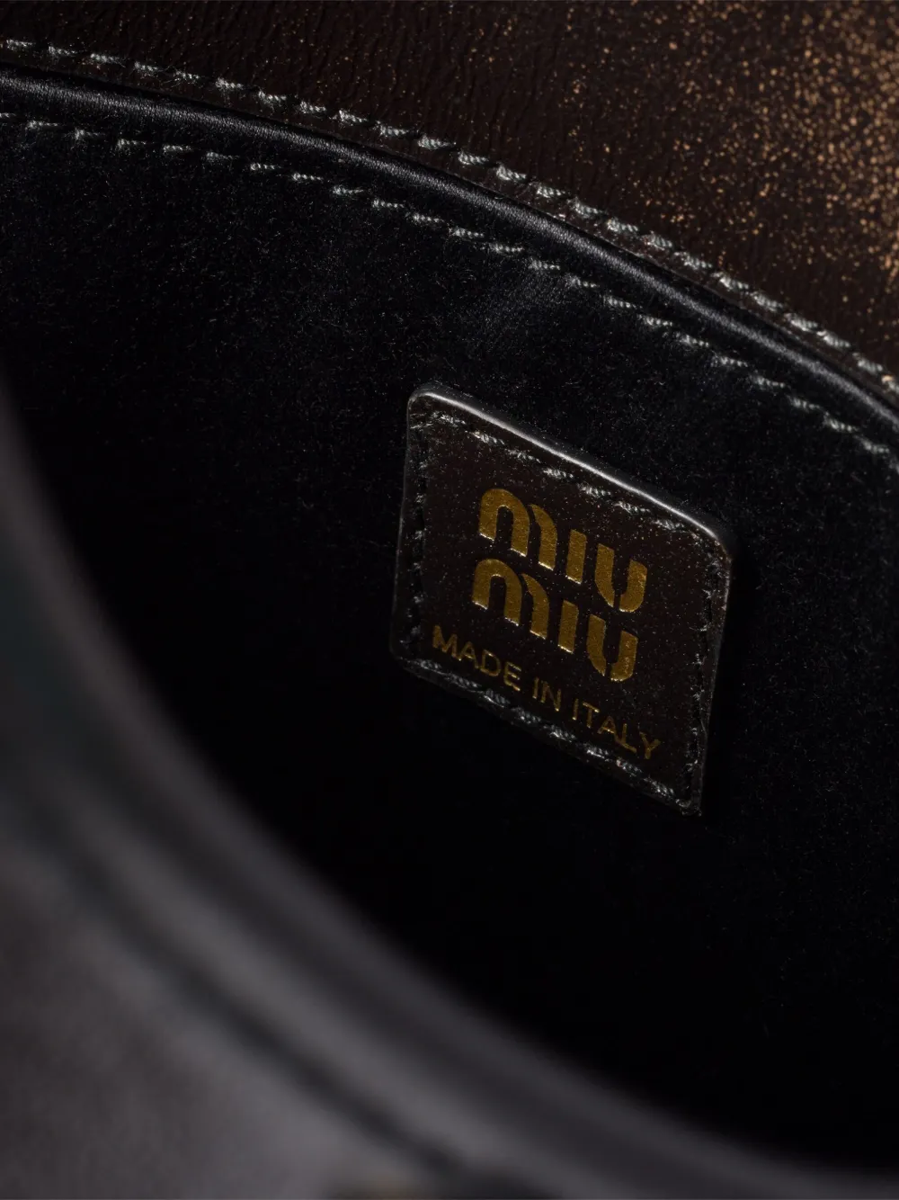 Miu Miu Leather Tote Bag In Brown