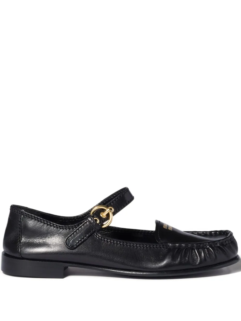 Miu Miu strap-detail loafers | Black | Image 1