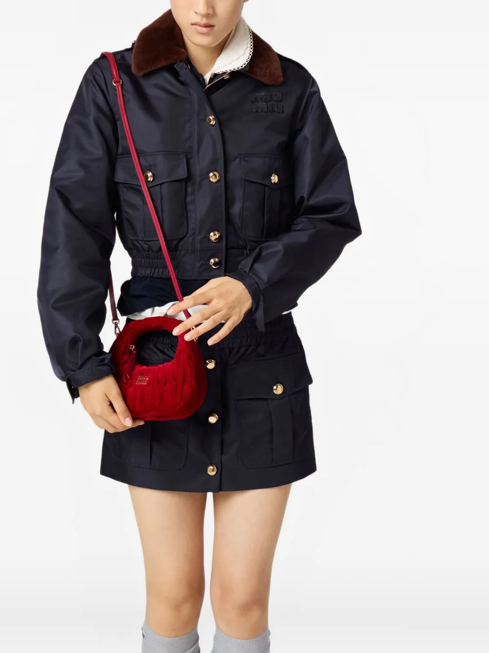 Miu Miu mini Wander tote med logobogstaver | Mini-tasker | Image 2