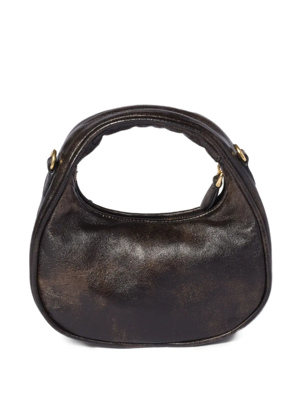 Miu Miu Mini Wander Leather Tote Bag In Brown