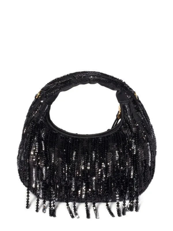 Miu Miu Mini Wander sequin-embellishment Tote Bag | Black | FARFETCH