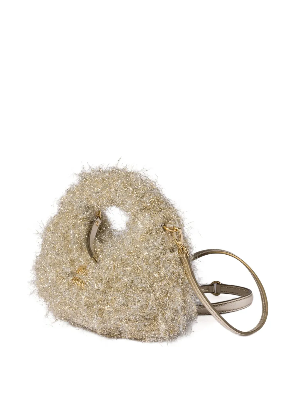 Miu Miu Mini Wander Tote Bag In Neutral