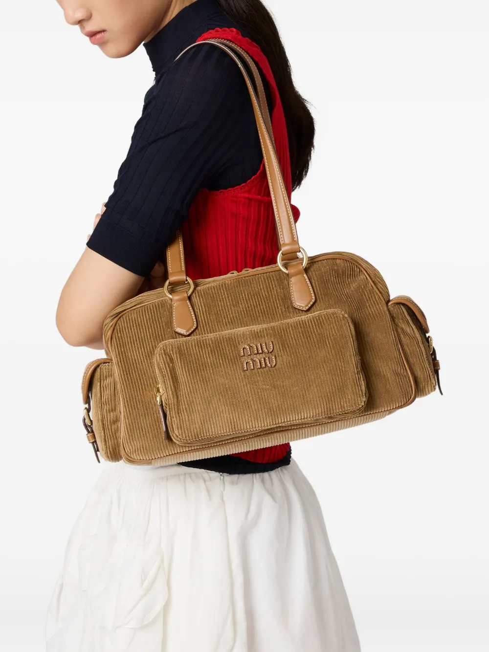 Miu Miu skuldertaske i fløjl | Image 2