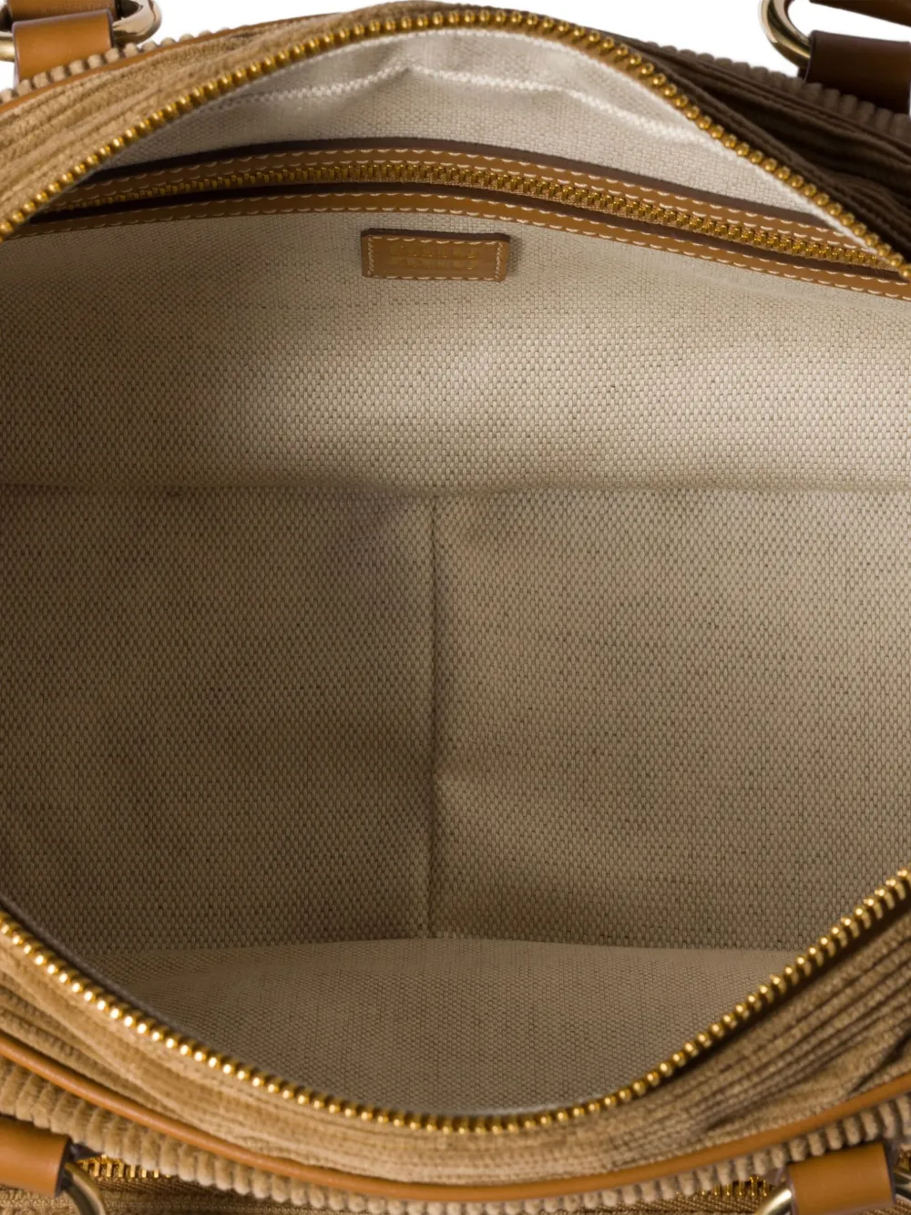 Miu Miu Corduroy Pocket Top-handle Bag In Brown