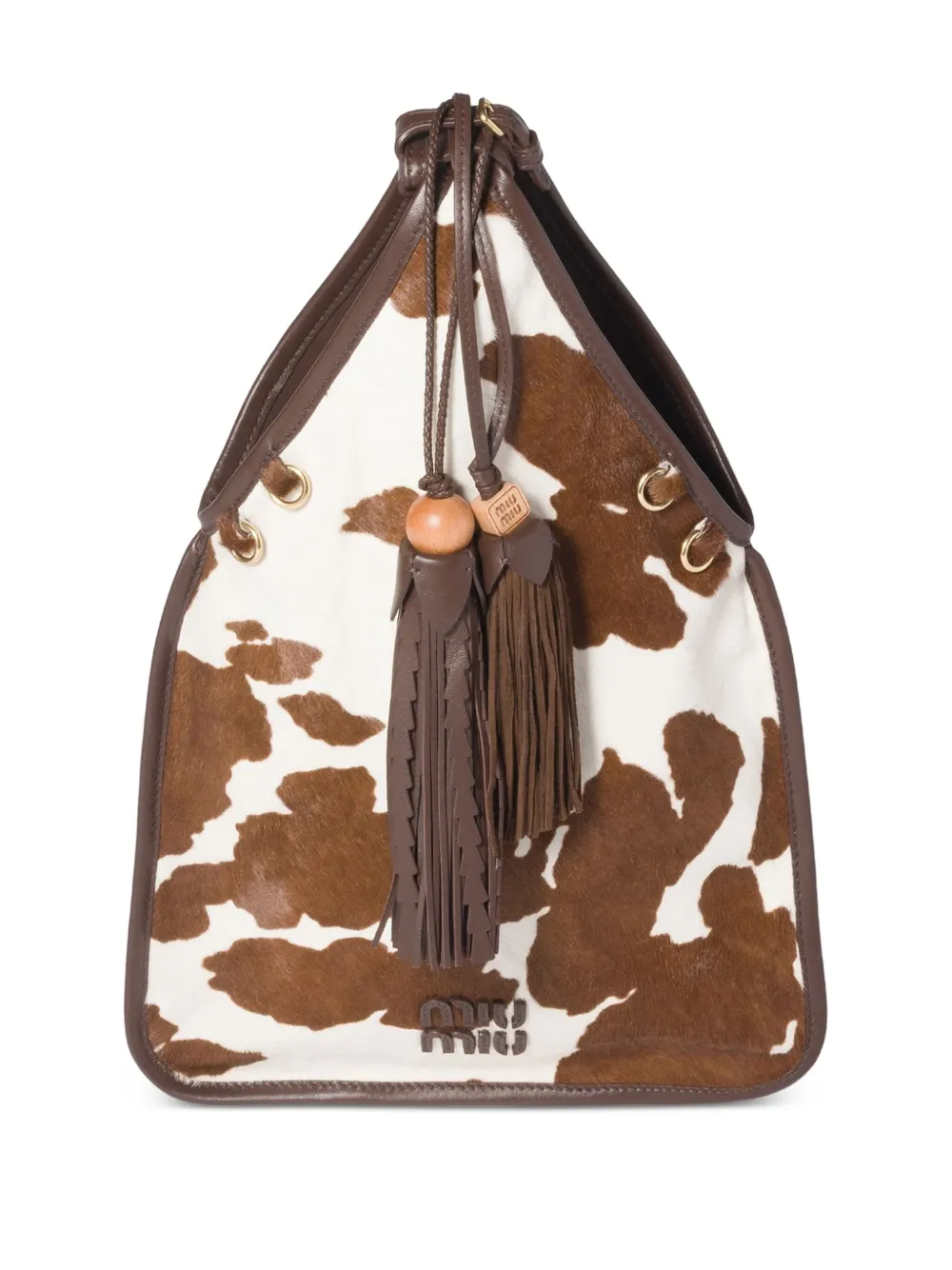 Miu Miu animal-print tote bag | White | Image 1