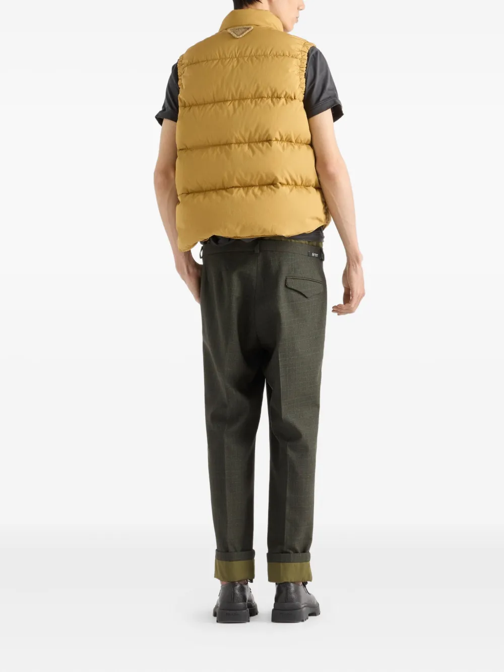  Prada Cotton Patch-pockets Gilet - Yellow 