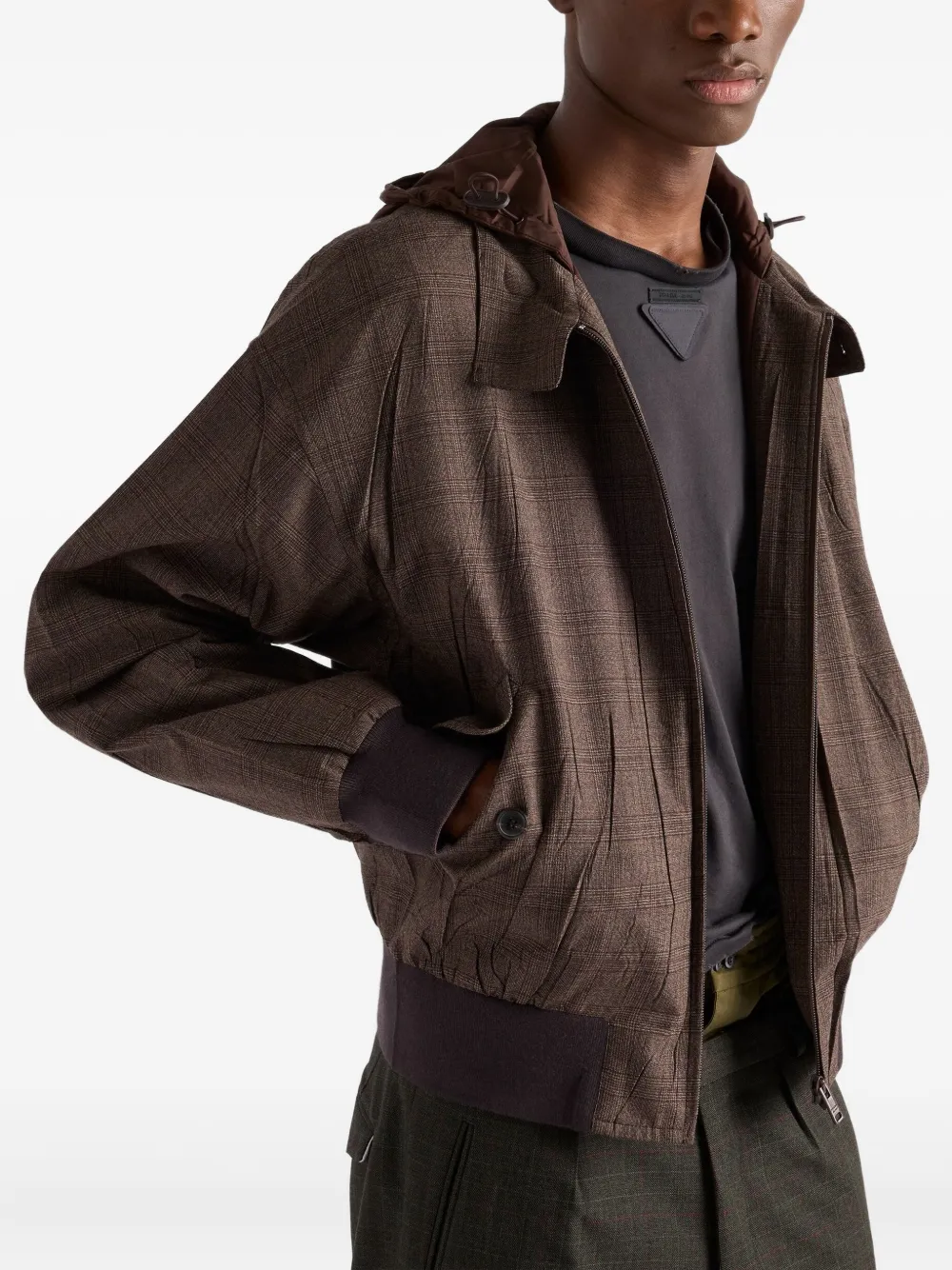 Prada Jack met capuchon Bruin