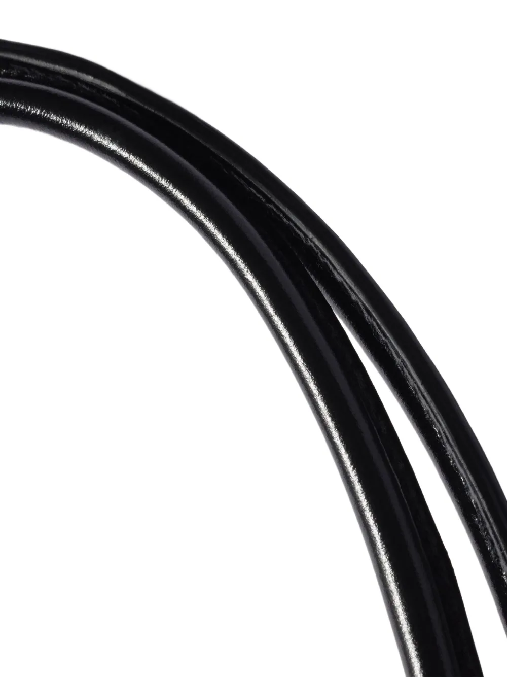 Miu Ivy leren shopper Zwart