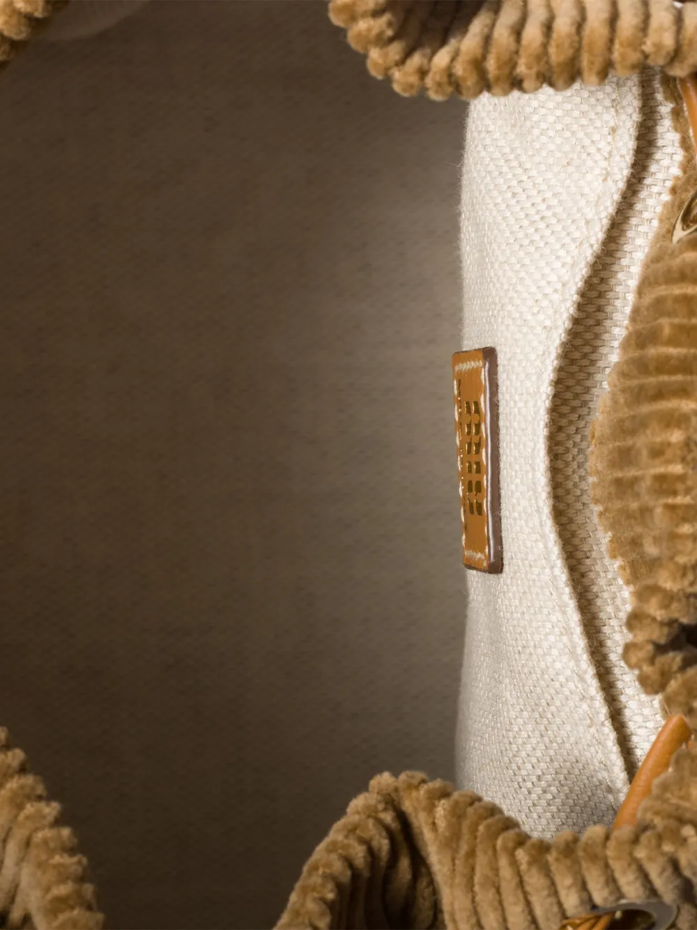 Miu Miu Medium Corduroy Cotton Backpack In Brown