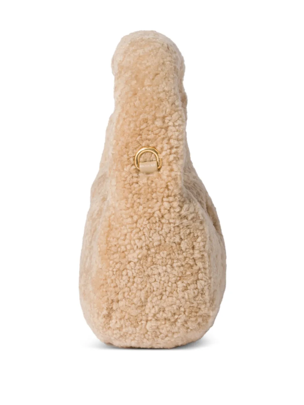 Miu Wander kleine lammy shopper Beige