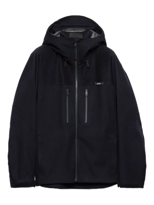 Prada フーデッド ジップジャケット | ブルー | FARFETCH JP