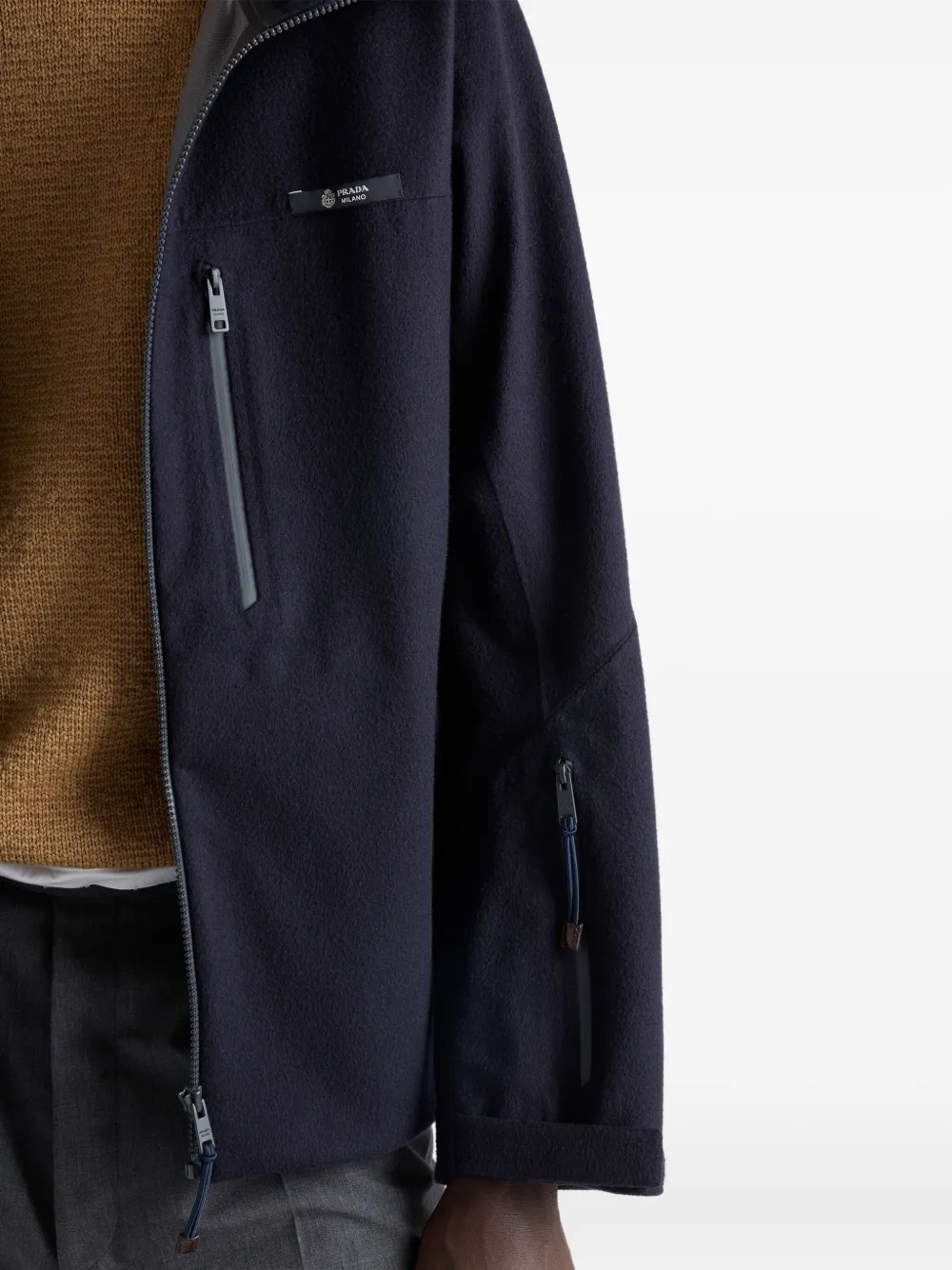 Prada Jack met capuchon Blauw