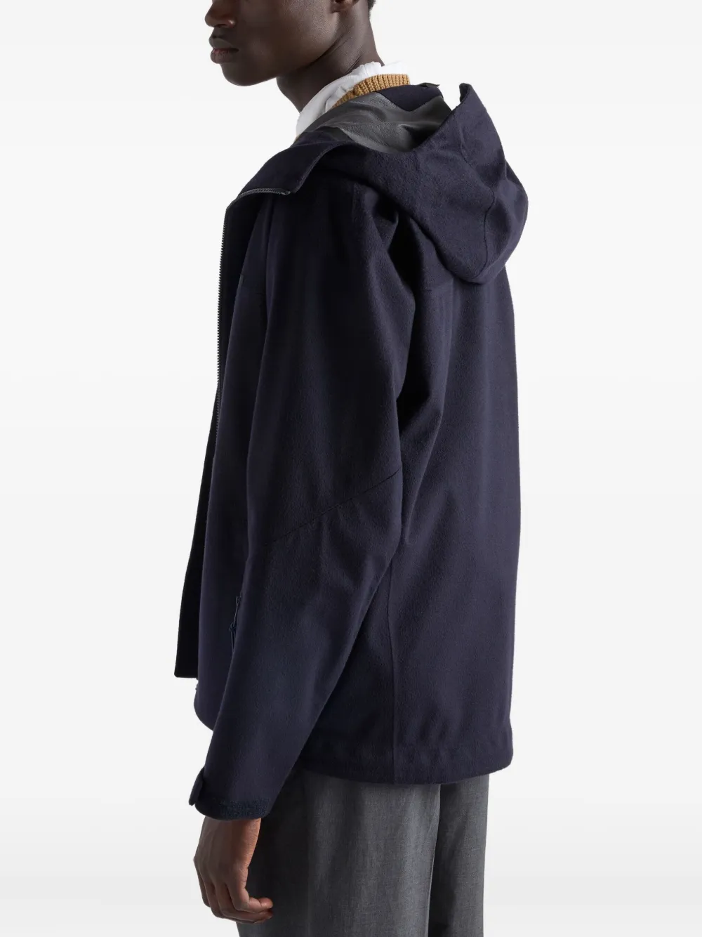 Prada Jack met capuchon Blauw