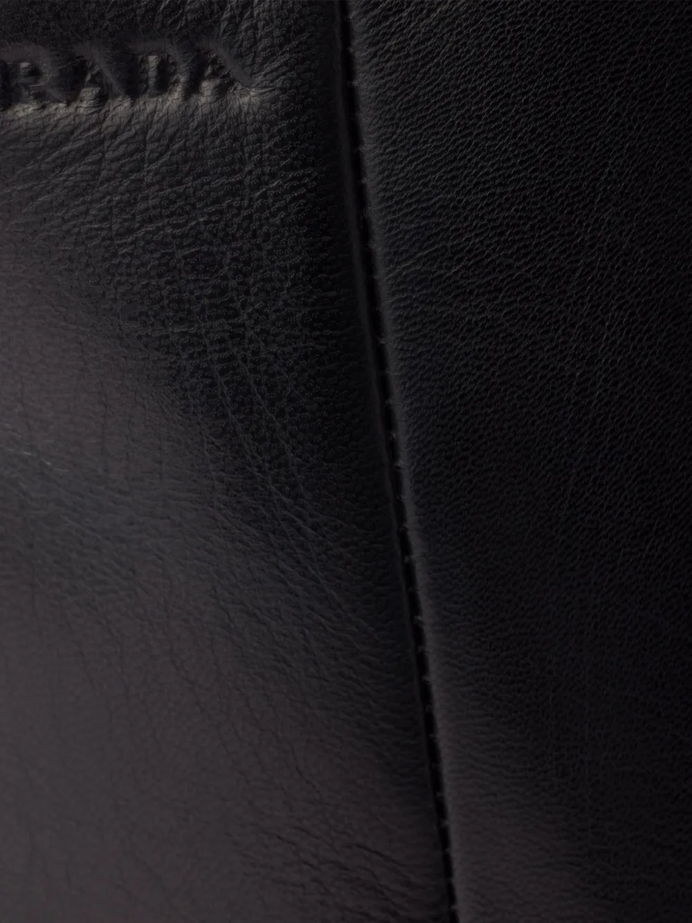 Prada 44 mm laarzen met logo-reliëf en rits Zwart