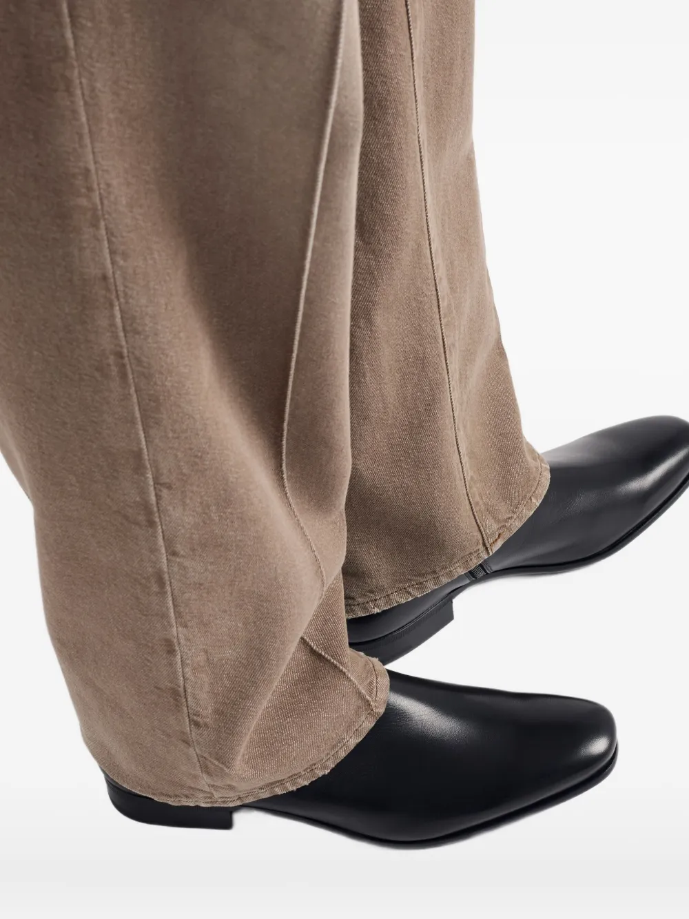 Prada 44 mm laarzen met logo-reliëf en rits Zwart