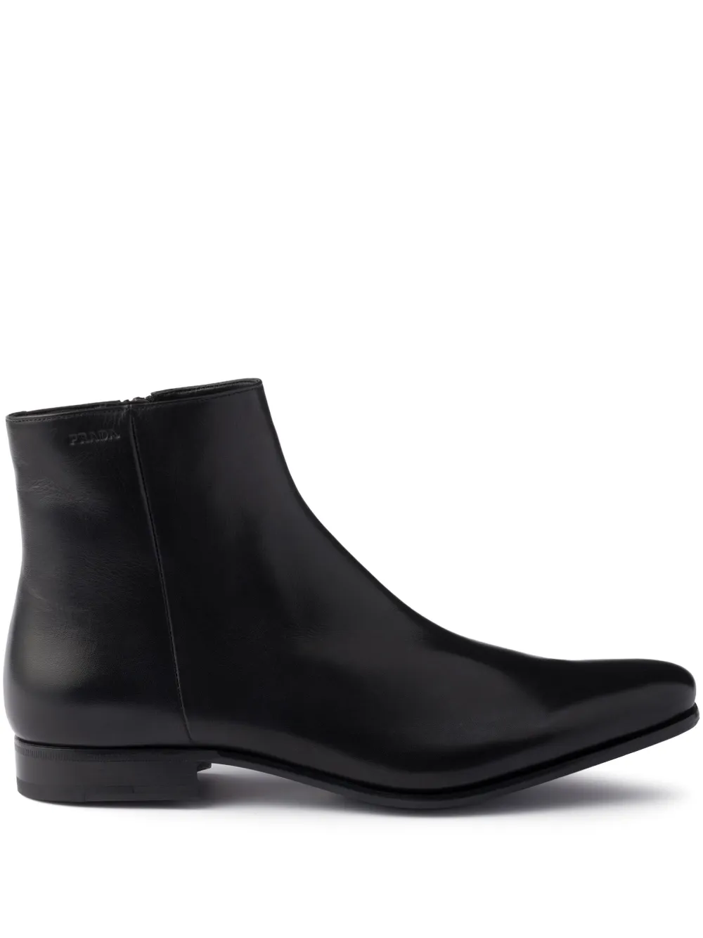 Prada bottines zippées à logo embossé 44 mm | noir | Image 1