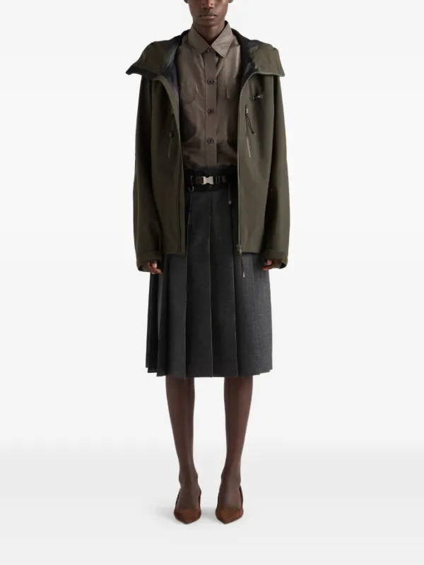 プラダ　プリーツスカート Prada プリーツ スカート | グレー | FARFETCH JP