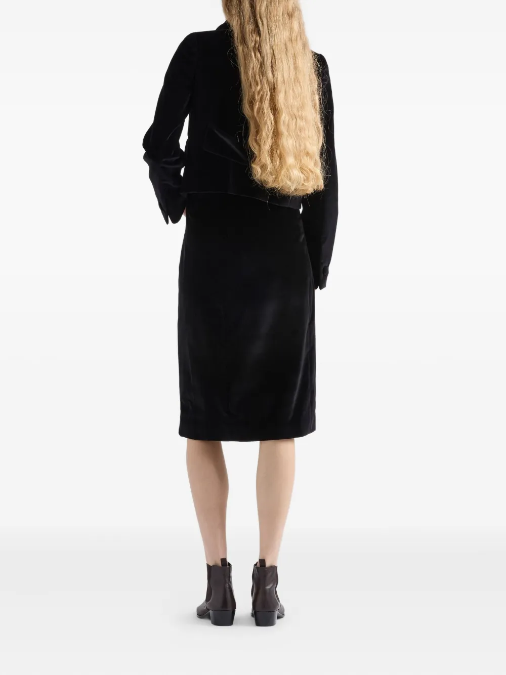 Prada Flap-pocket Detachable-collar Jacket In Black