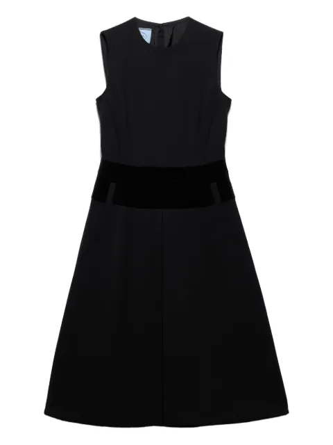 Prada flared welt-pocket midi dress