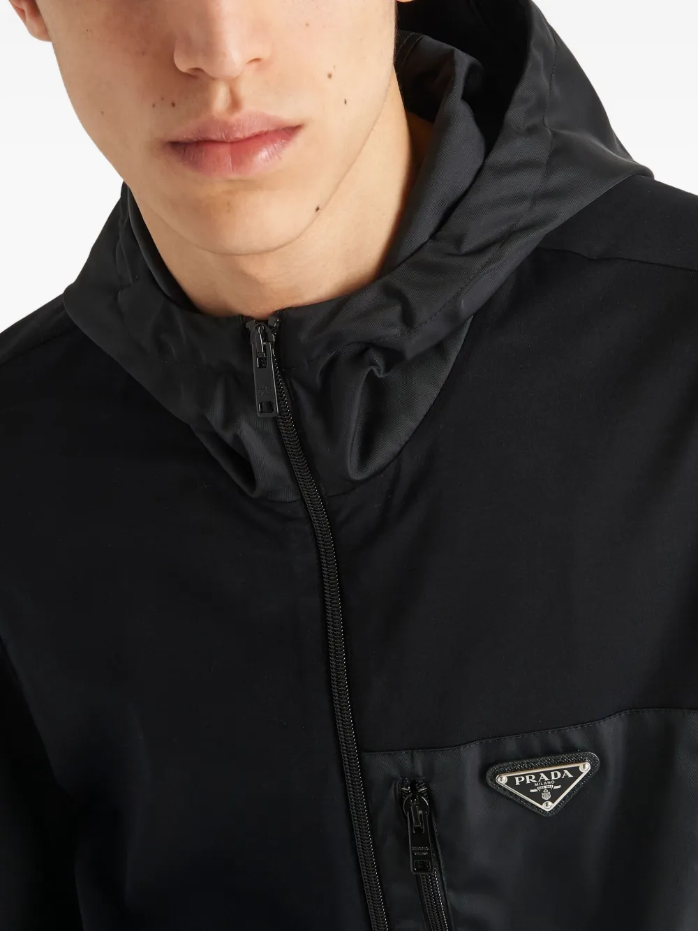 Prada ジップアップ パーカー | ブラック | FARFETCH JP
