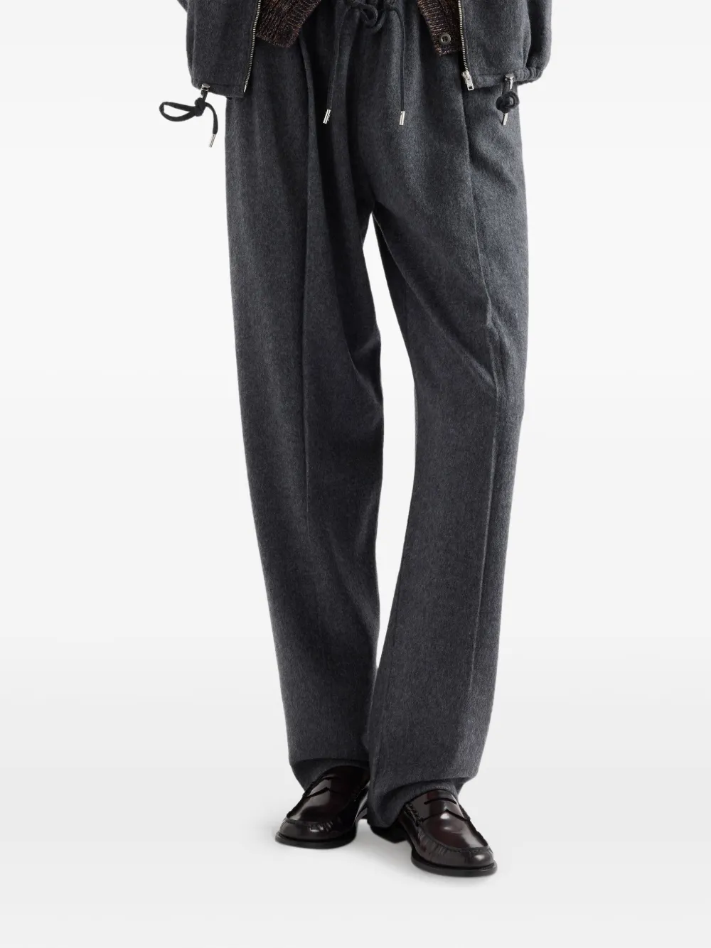 Prada Broek met trekkoord Grijs