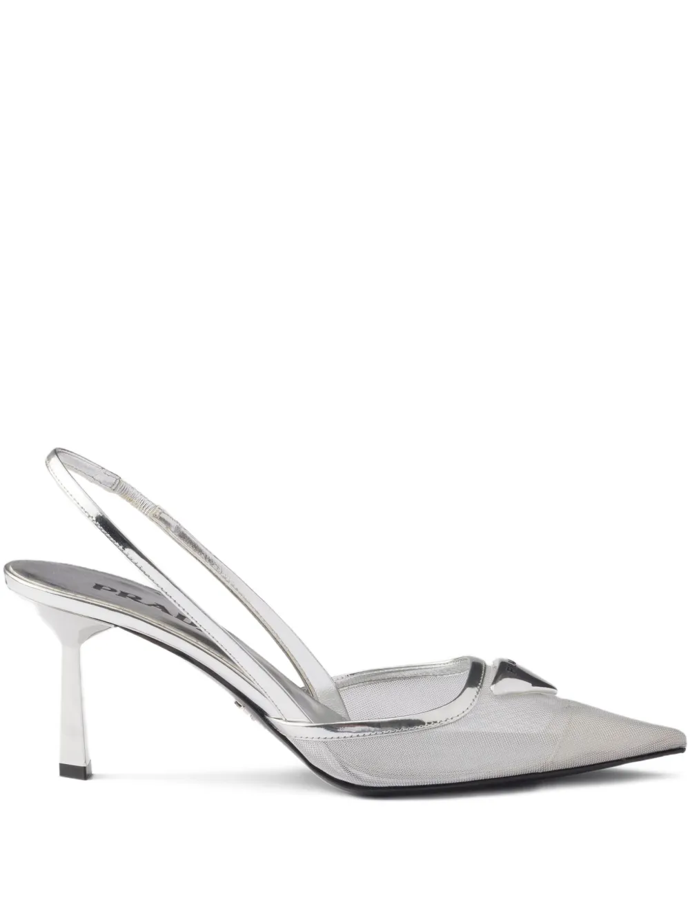 Prada Slingback pumps met logo Wit