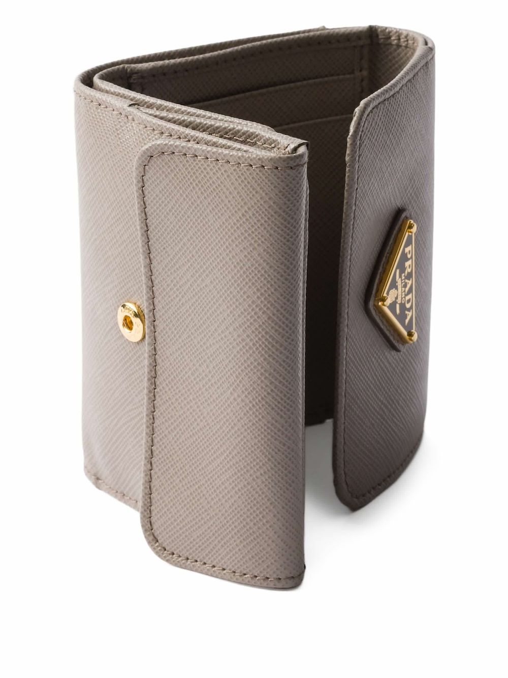 Prada Portemonnee van saffiano leer Beige