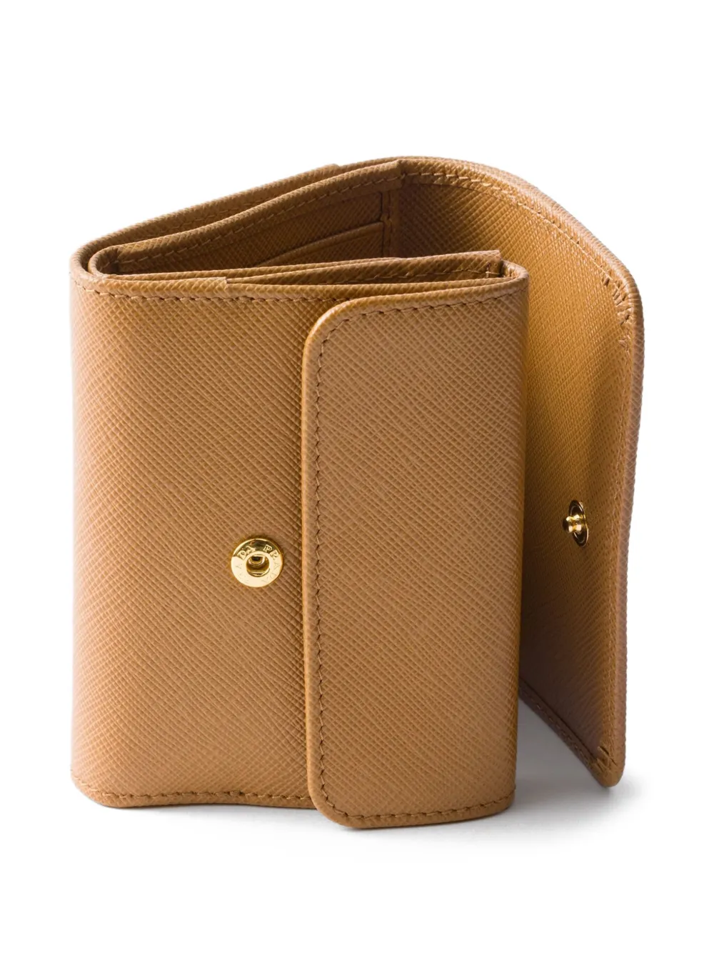 Prada Portemonnee van saffiano leer Beige